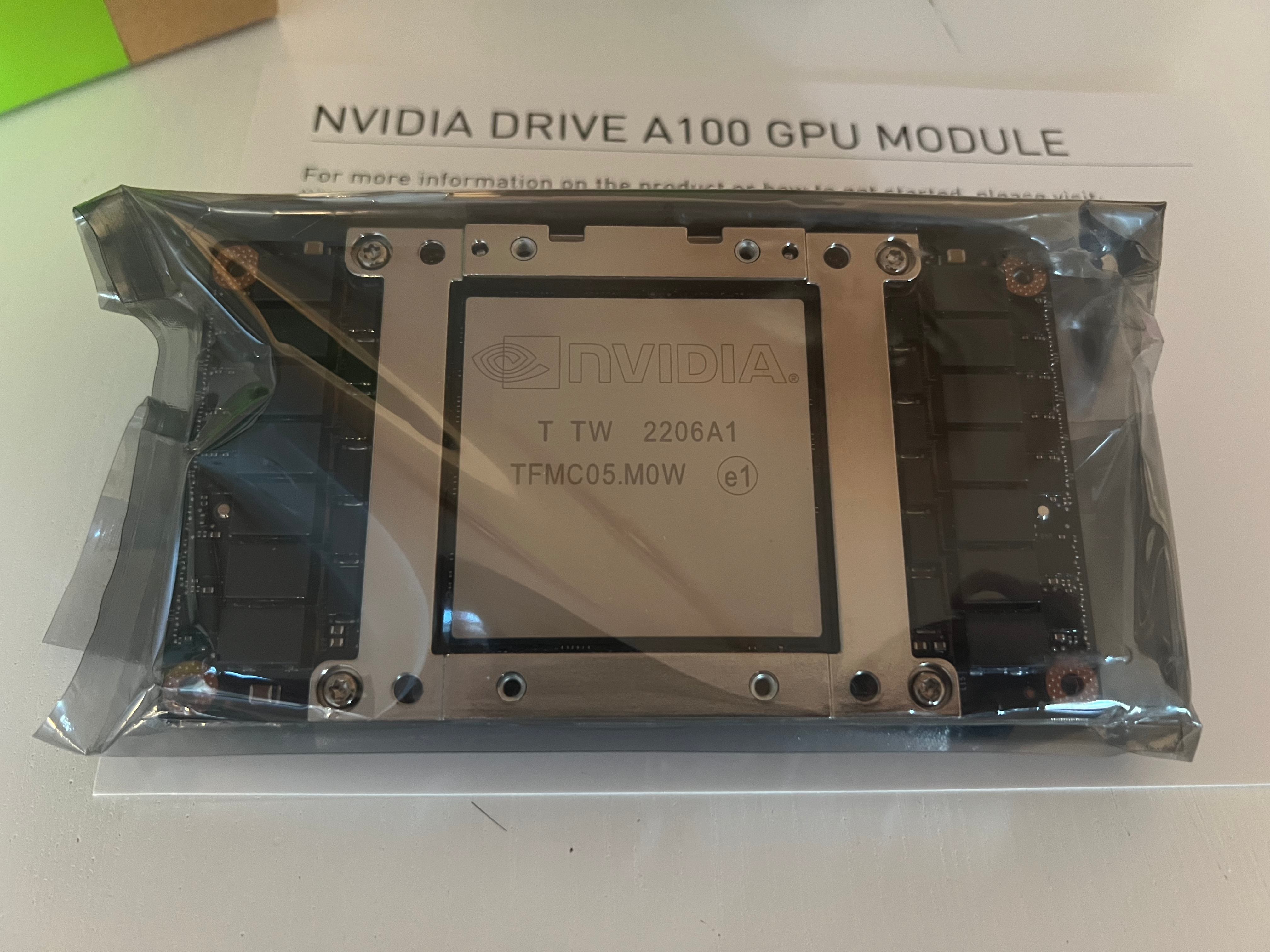 A brand new DRIVE A100 gpu.